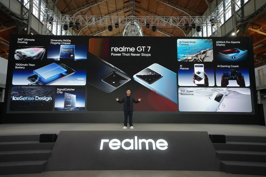 ريلمي تكشف عنrealme GT 7 هاتف رائد بتقنيات بطارية ثورية وأداء غير مسبوق لعام 2025