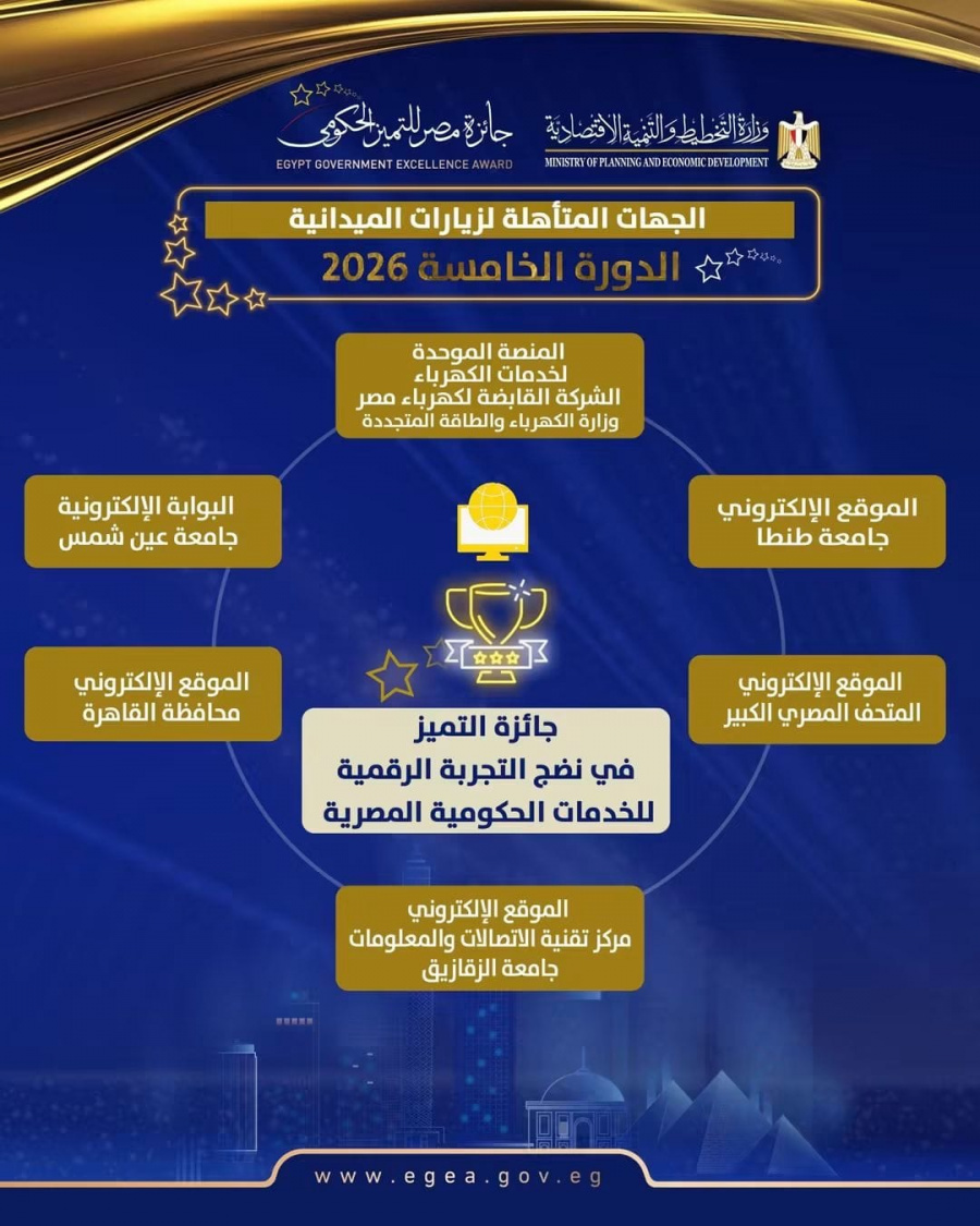 المنصة الموحدة لخدمات الكهرباء ضمن المتأهلين لجائزة مصر للتميز الحكومي 2026