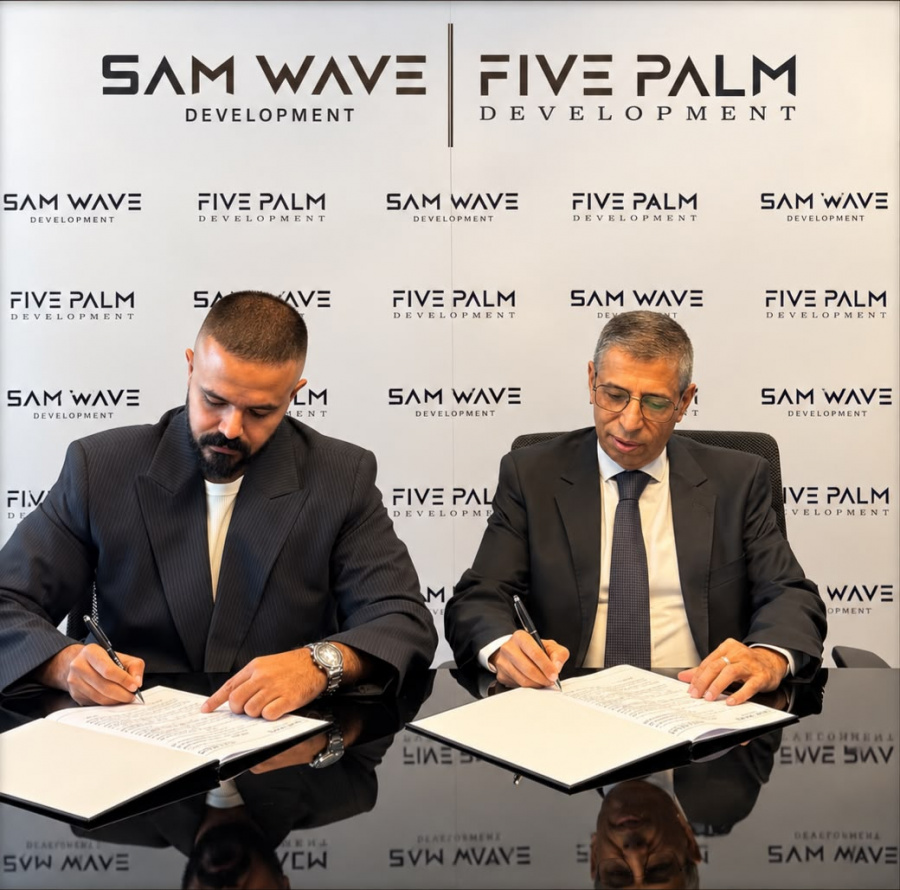 «Five Palm» و«Sam Wave» تطلقان شراكة استراتيجية باستثمارات 35 مليار جنيه بالعاصمة الجديدة ورأس الحكمة